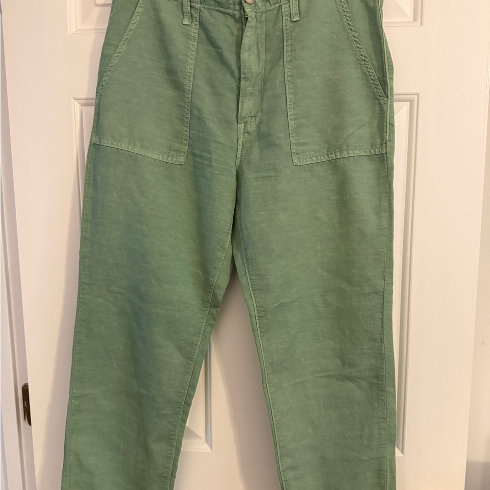 MOTHER The Shaker Chop Crop Pants – Hedge Green